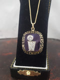 14k yellow gold LAKERS diamond pendant necklace