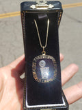 14k yellow gold LAKERS diamond pendant necklace
