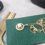 10k gold pearl vintage necklace pendant