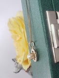 10k gold pearl vintage necklace pendant