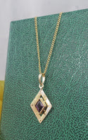 10k gold AMETHYST Deco vintage necklace pendant