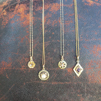 10k gold AMETHYST Deco vintage necklace pendant