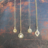 10k gold AMETHYST Deco vintage necklace pendant