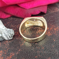14k gold 3 diamond estate band ring - apx .57ct tw
