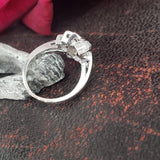 14k white gold diamond Retro diamond ring