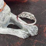 18k white gold c.1920's Art Deco diamond filigree Ring