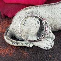 18k white gold c.1920's Art Deco diamond filigree Ring
