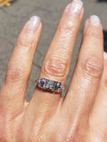 18k white gold c.1920's Art Deco diamond filigree Ring