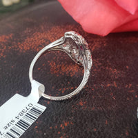 Platinum Pink Red Sapphire & Diamond estate Deco c.1920's Ring