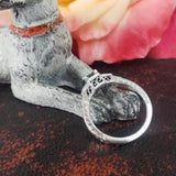14k white gold emerald cut Emerald & diamond engraved ring JCB