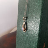 10k white gold Opal Art Deco c.1920's necklace pendant