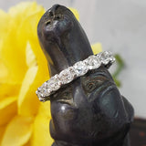 Platinum old mine cut Diamond 2.78ct tw Eternity band - SIZE 6.5