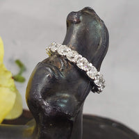 Platinum old mine cut Diamond 2.78ct tw Eternity band - SIZE 6.5