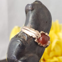 10k gold Victorian carnelian estate ring