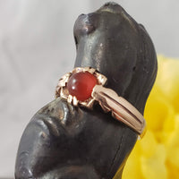 10k gold Victorian carnelian estate ring