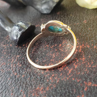 10k gold Victorian turquoise & seed pearl estate ring