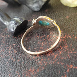 10k gold Victorian turquoise & seed pearl estate ring