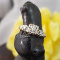 14k gold two tone c.40s-50s diamond engagement ring