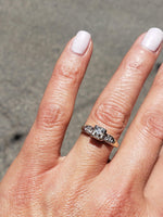 14k gold two tone c.40s-50s diamond engagement ring