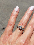 14k gold two tone c.40s-50s diamond engagement ring