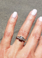 14k gold two tone c.40s-50s diamond engagement ring