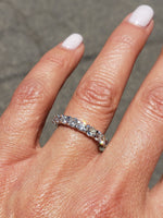 Platinum old mine cut Diamond 2.78ct tw Eternity band - SIZE 6.5