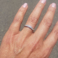 platinum 10 diamond estate curved band