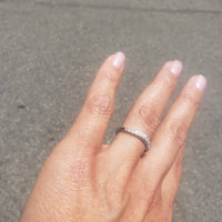 platinum 10 diamond estate curved band