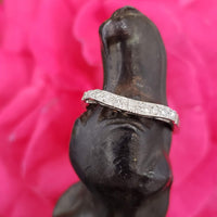 platinum 10 diamond estate curved band