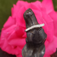 platinum 10 diamond estate curved band