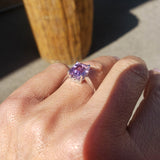 14k white gold 3.39ct emerald cut amethyst solitaire ring