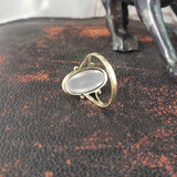 14k gold cabochon moonstone estate ring