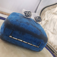 platinum Art Deco diamond earrings lever back drops