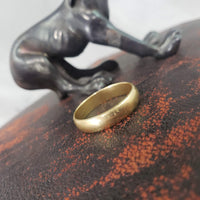 14k Yellow Gold 5mm estate wedding band - size 12