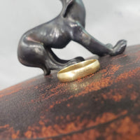 14k Yellow Gold 5mm estate wedding band - size 12