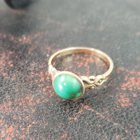 10k gold Victorian turquoise estate ring