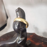 14k Yellow Gold 5mm estate wedding band - size 12