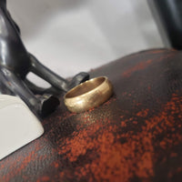 14k Yellow Gold 6.65mm estate wedding band - size 8.5