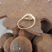 14k gold two tone c.1930's Art Deco diamond engagement ring