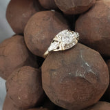 14k gold two tone c.1930's Art Deco diamond engagement ring