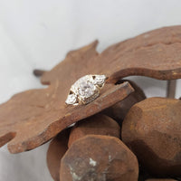14k gold two tone c.1930's Art Deco diamond engagement ring