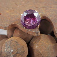 14k gold created Alexandrite & diamond estate Ring