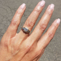 14k gold two tone c.1930's Art Deco diamond engagement ring