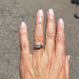 14k gold two tone c.1930's Art Deco diamond engagement ring