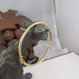 14k Yellow Gold hinged bangle bracelet