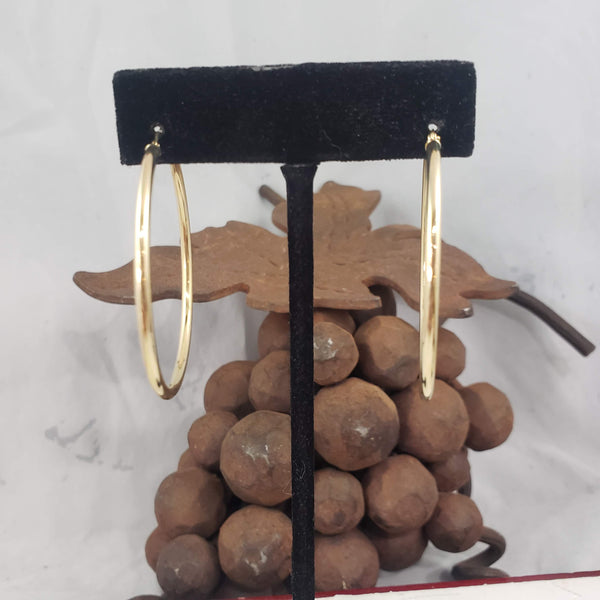 14k gold hoop earrings - 50mm