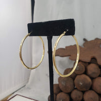 14k gold hoop earrings - 50mm