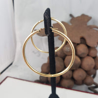 14k gold hoop earrings - 50mm