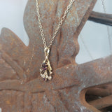 10k gold Victorian amethyst & seed pearl necklace pendant lavaliere