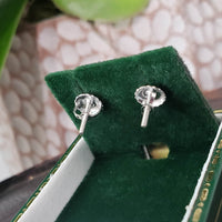 14k white gold diamond studs earrings - 1.42ct tw